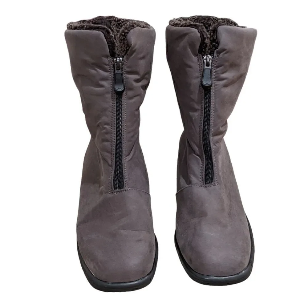 Toe Warmers Michelle Canada Suede WaterProof Zip Up Boots Size 12 S